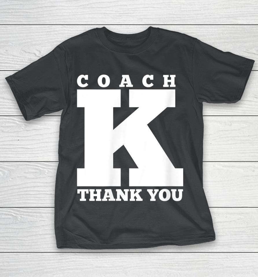 Coach K Retirement Shirts WoopyTee