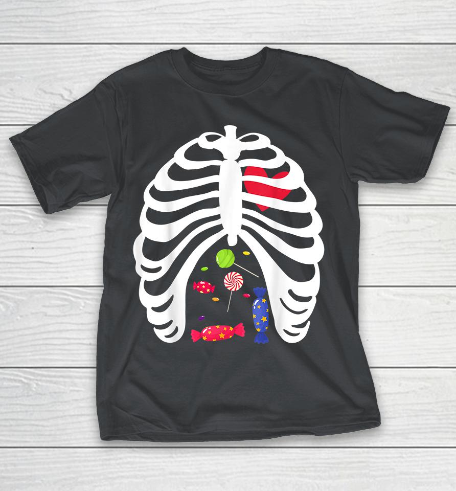 Halloween Candy Skeleton Rib Cage Shirts Woopytee Store