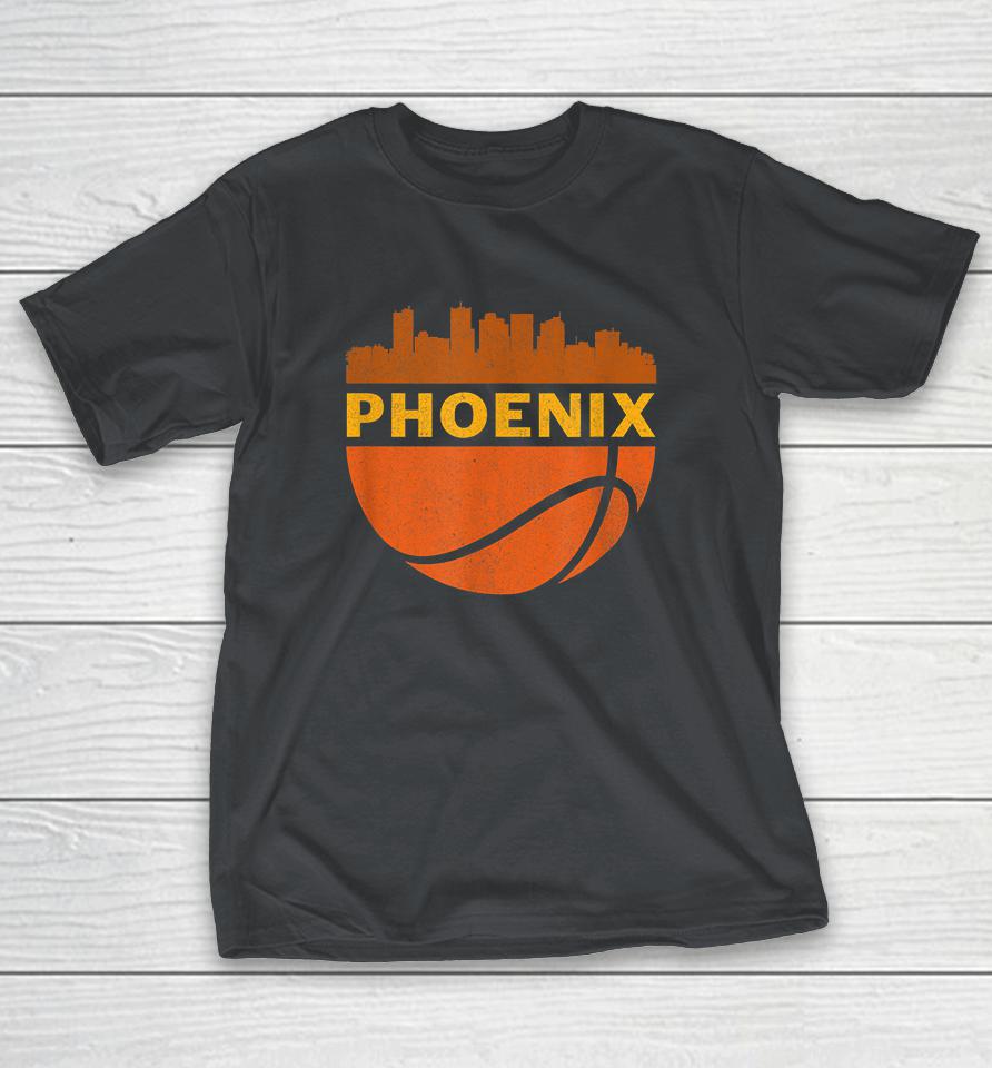 Vintage Phoenix Arizona Cityscape Retro Basketball Shirts Woopytee Store